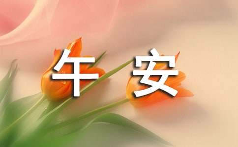 2026年优美的午安问候语短信43句